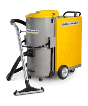 Aspirateur Triphasé WIRBEL AZ 45 75L 400V avec une capacité de 75 L, débit d'air de 111 l/s et une puissance de 5500 W.