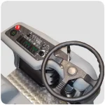 Autolaveuse Autoportée Fiorentini ICM 60 36V 260L - Capacité bac vidange 15L, vitesse 0-6 kmh, une dépression 166 mbar, largeur travail utile 1500mm, poids batterie 550kg