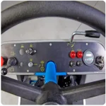 Machine de nettoyage à roues bleues et grises - Autolaveuse Autoportée Fiorentini UNICA BAT COMPLET 36V 225L, avec réservoir solution 225 ltr et récupération 195 ltr