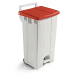 Filmop CONTENEUR POLARIS À PEDALE ROUGE 90L, Découvrez le conteneur Polaris à pédale rouge 90L de Filmop. Ce conteneur en polypropylène, conforme aux normes H.A.C.C.P, est équipé d'un couvercle à pédale et de roues de 100 mm. Taille du sac conseillée : 720×1000 mm ou 820×1000 mm. Optez pour le système SHHUT pour une fermeture en douceur et sans bruit.
