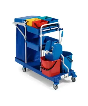 Filmop Chariot MORGAN pour une performance optimale. Des données techniques détaillées incluant base en polypropylène, montants en métal et supports pratiques.