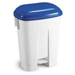 Filmop Poubelle SIRIUS 60L Bleue, Découvrez la poubelle Filmop SIRIUS 60L : casier en plastique, civière blanche et couverture colorée. Dimensions : 510x370x670 mm. Idéal pour votre espace.