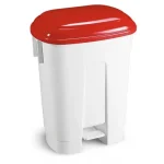 Filmop Poubelle SIRIUS 60L Rouge, Poubelle Filmop SIRIUS 60L : casier en plastique, civière blanche et couverture colorée. Dimensions : 510x370x670 mm. Parfait pour votre espace.