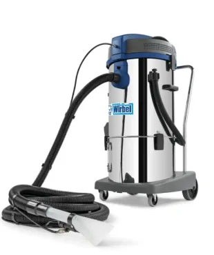 Le lave tapis et moquette WIRBEL POWER EXTRA 31L offre 2500 W de puissance maximale, réservoir de 31 L et pression de 6 bar. Niveau sonore de 82 db pour un nettoyage efficace.