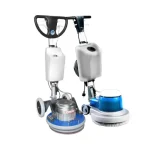 Monobrosse WIRBEL JOLLY 18L 220V bénéficiez d'un rendement théorique de 250 mq/h. Réservoir solution de 12-18 L et pression des brosses de 35-45kg.